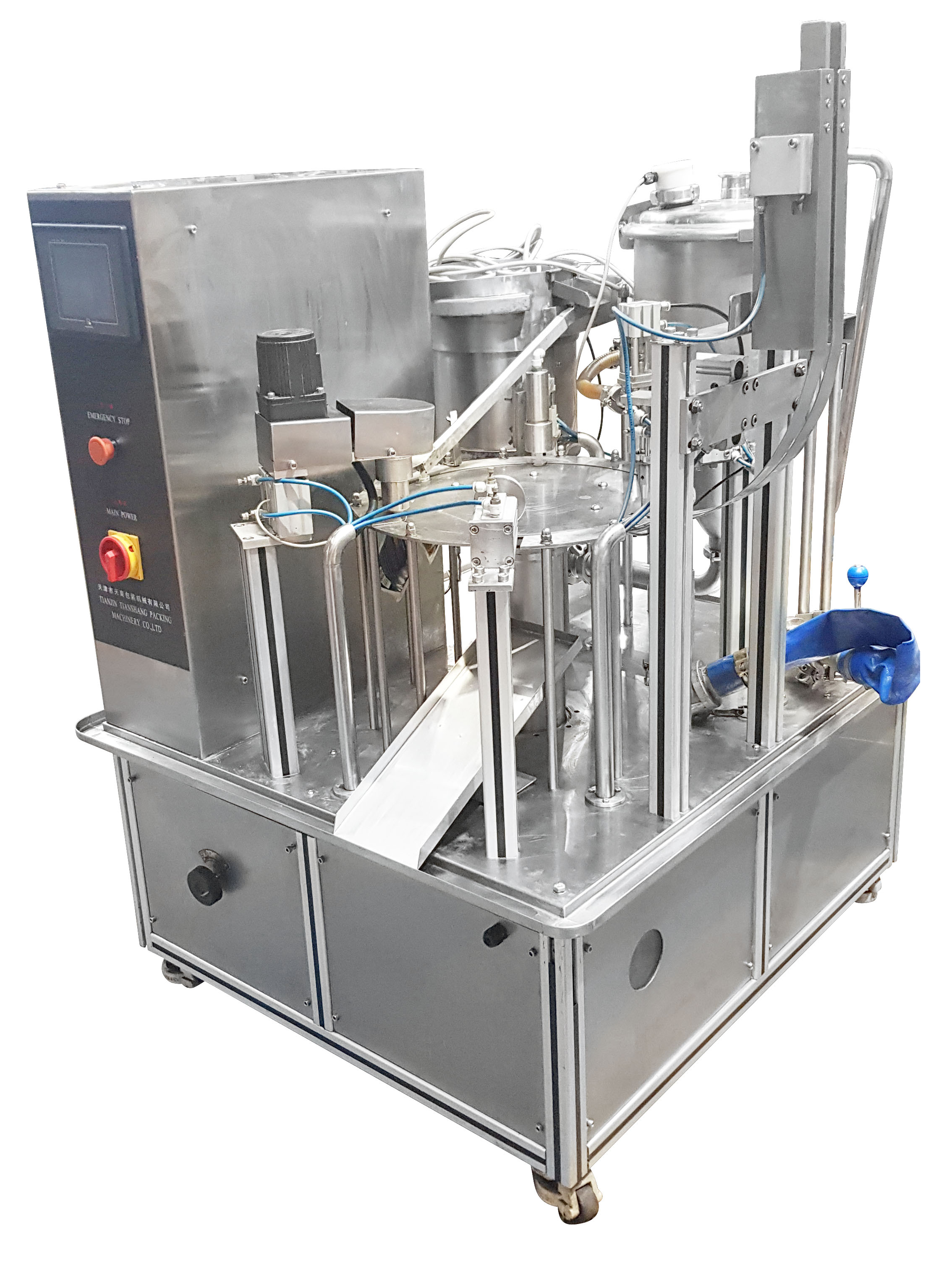 Tianjin SemiAutomated Spout Pouch Filling and Capping Machine